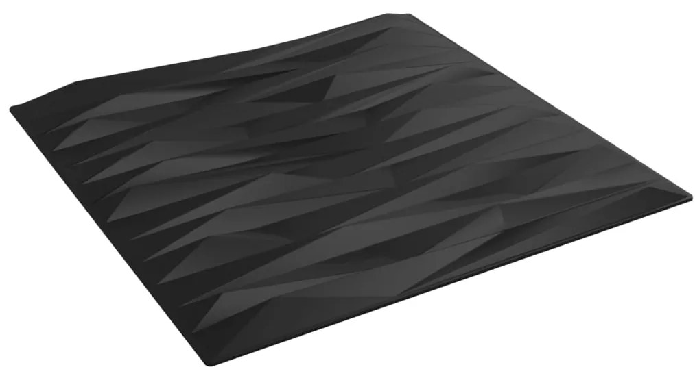 Painéis de parede 12 pcs 50x50 cm 3m² XPS pedra preto