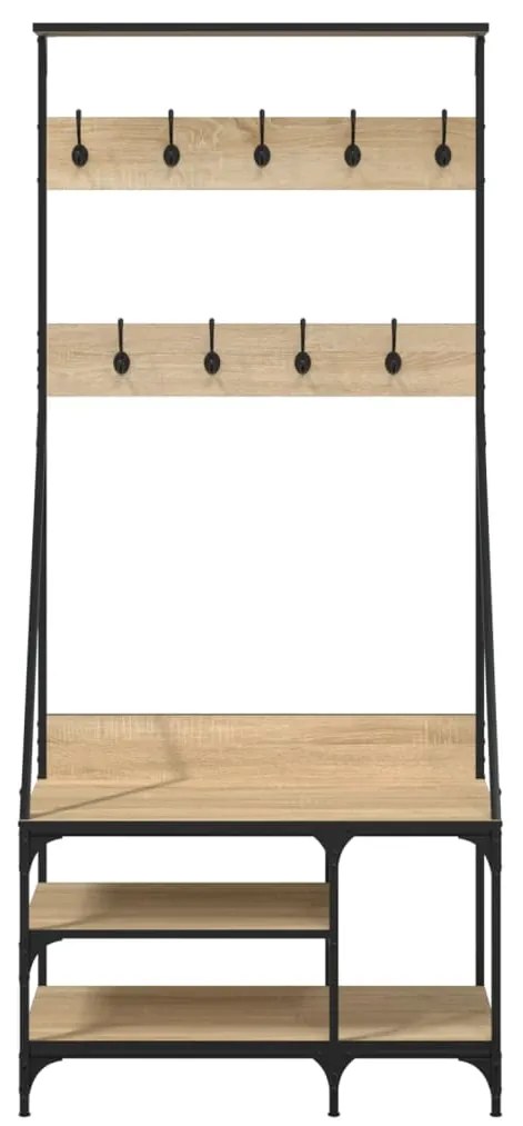 Conjunto de Entrada - Bengaleiro c/ arrumação calçado 80x40x184 cm car