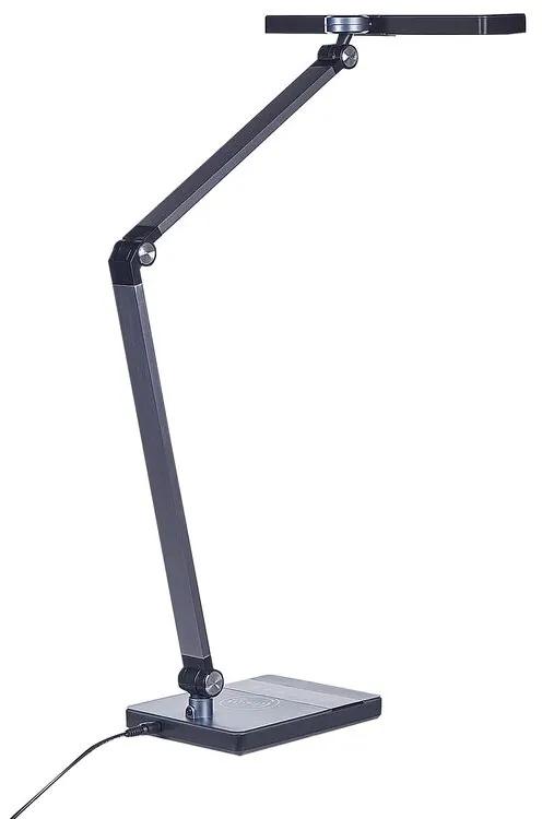 Candeeiro de mesa LED em metal preto 73 cm LACERTA Beliani