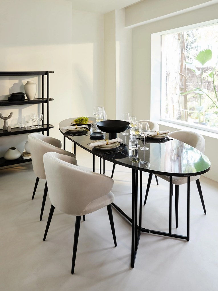 Cadeira moderna em veludo Celia