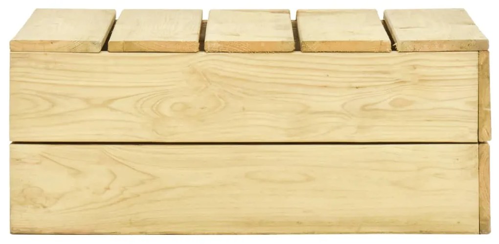 3 pcs conjunto lounge de jardim madeira de pinho impregnada