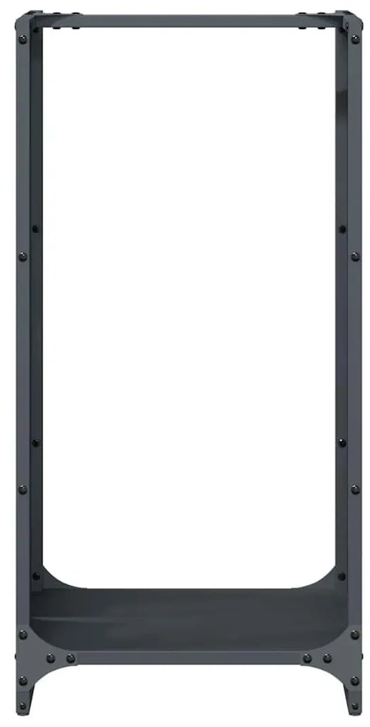 Suporte para lenha 40x30x80 cm aço laminado a frio antracite