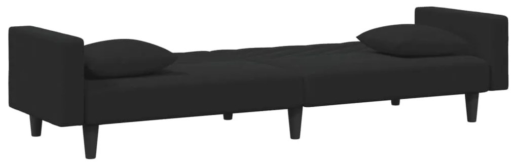 2 pcs conjunto de sofás com almofadas veludo preto