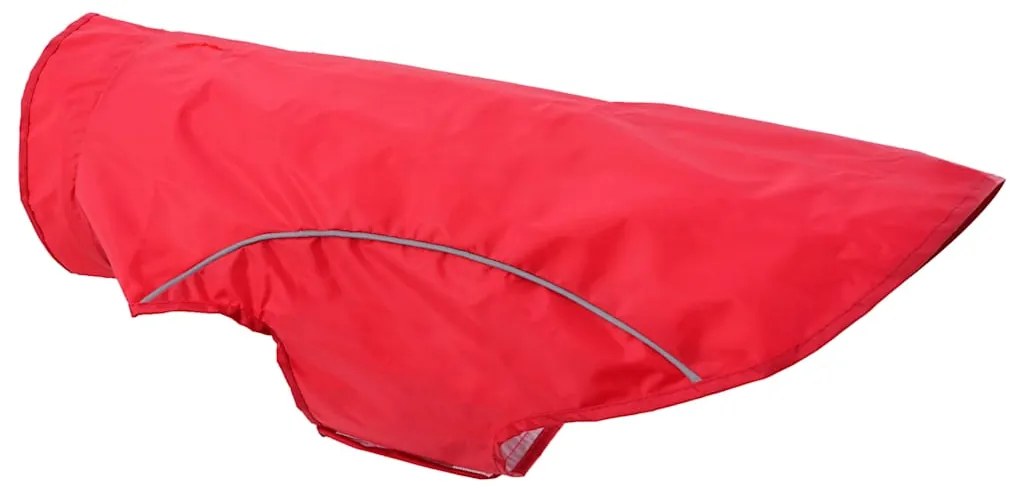 Capa de chuva para cães com tiras reflectoras vermelho L