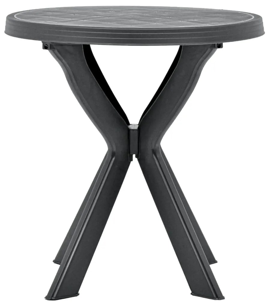 Mesa de bistrô Ø70 cm plástico antracite