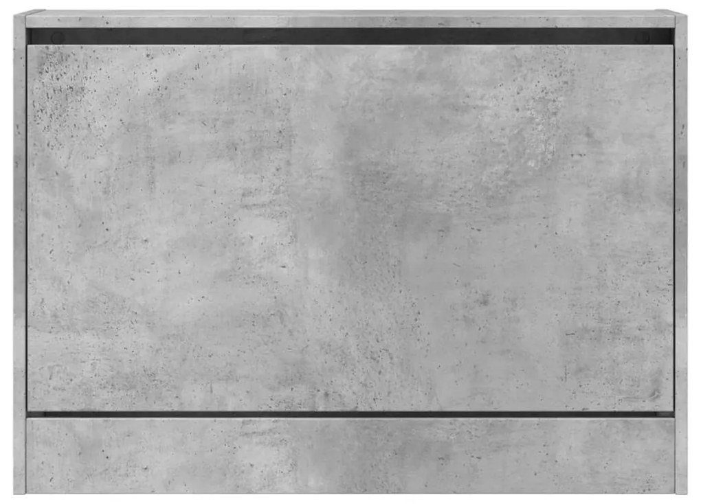 Sapateira 80x21x57 cm madeira processada cinzento cimento
