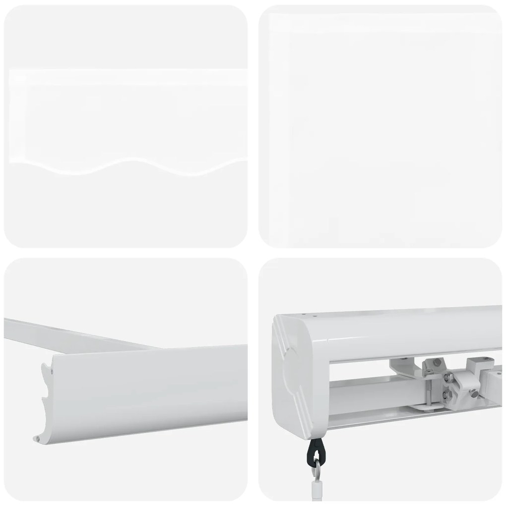 Toldo Retrátil Manual Branco 500x300 cm
