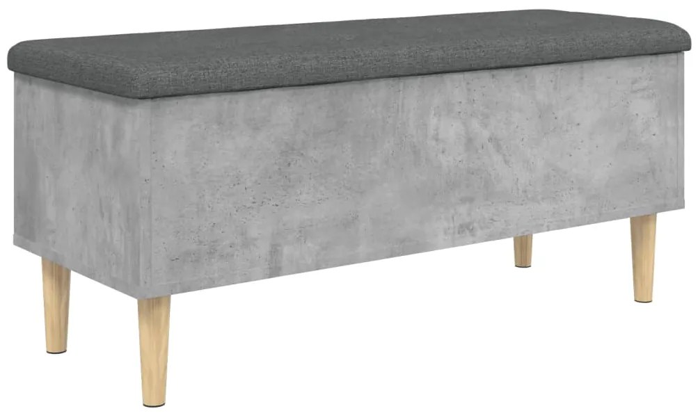 Banco de arrumação 102x42x46 cm derivados madeira cinza cimento
