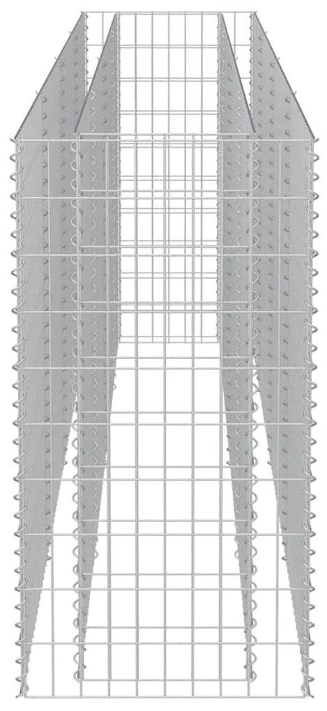Canteiro elevado/cesto gabião 360x50x100 cm aço galvanizado