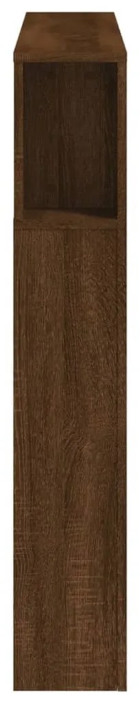 Cabeceira c/ LEDs 120x18,5x103,5 cm carvalho castanho