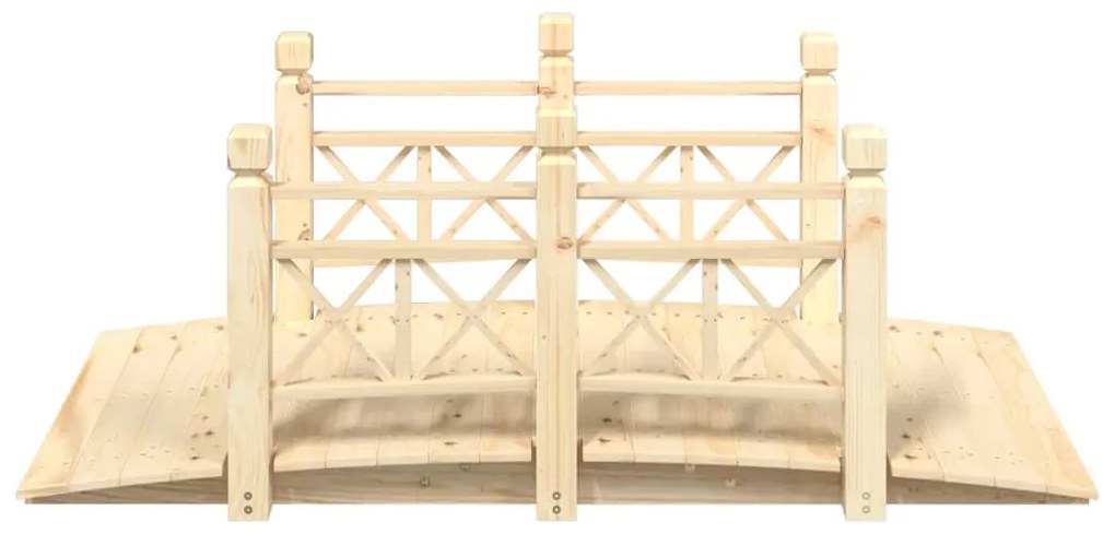 Ponte de jardim com corrimões 150x67x56 cm abeto maciço