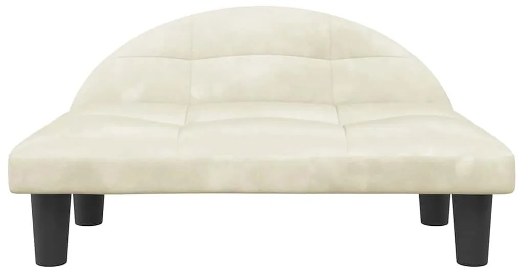 Cama para cães 70x52x30 cm veludo cor creme