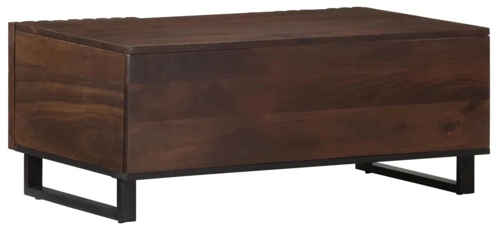 Mesa de centro 100x55x40cm madeira de mangueira maciça castanho