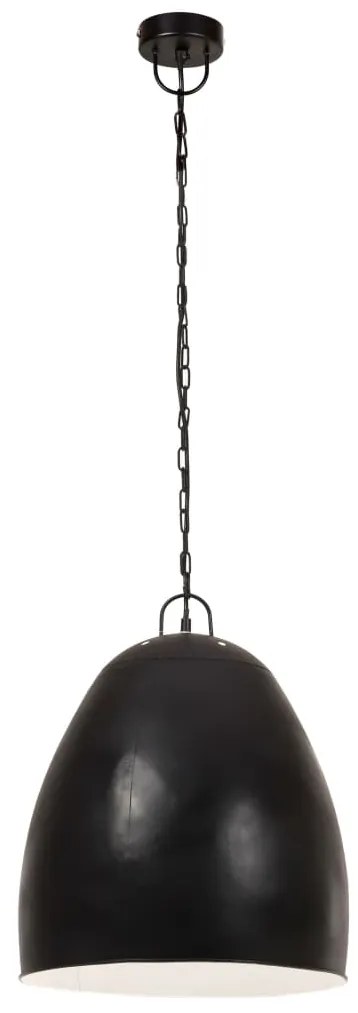 Candeeiro suspenso industrial redondo 25 W 42 cm E27 preto