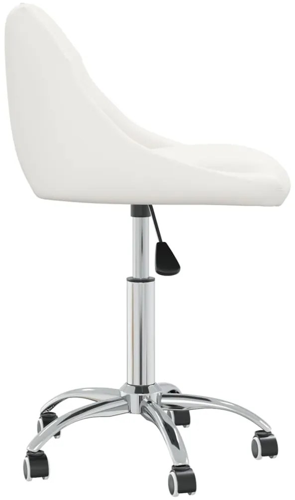 Cadeiras de jantar giratórias 2 pcs couro artificial branco