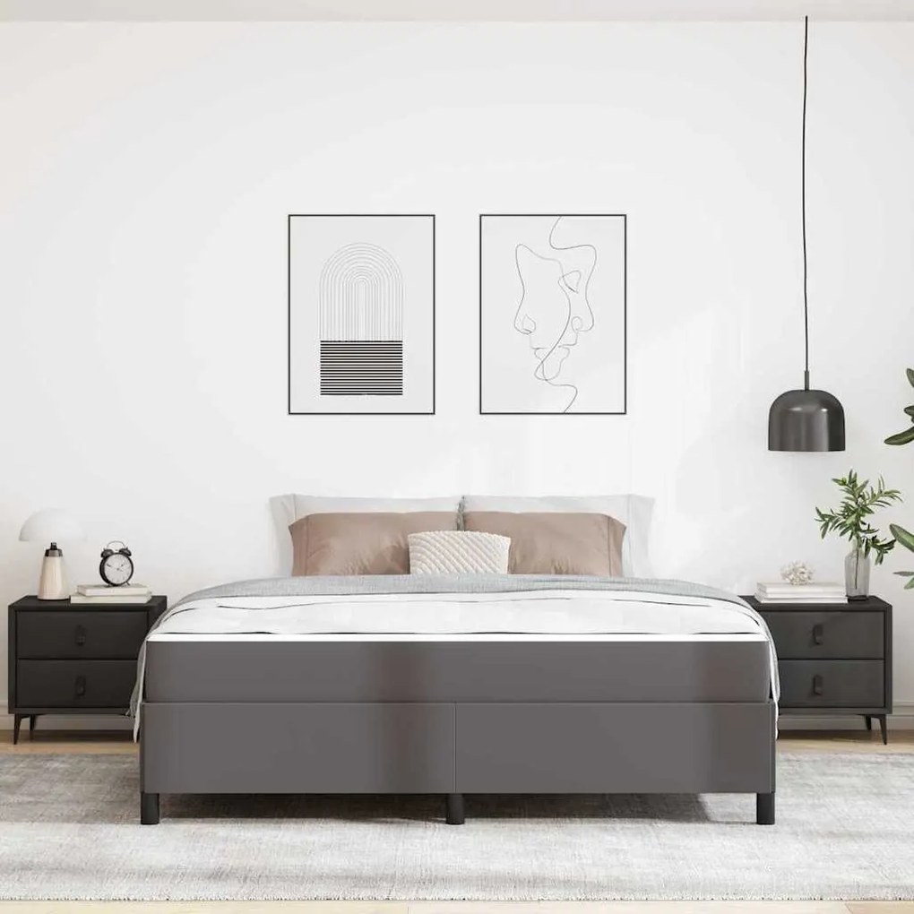 Estrutura de cama com colchão Cinzeto 180 x 200 cm