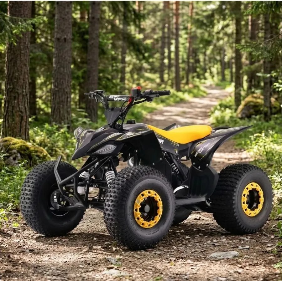 Moto 4 Crianças + 8 anos 125cc - Beneo Predator Até 55 Km/h com limitador amarelo
