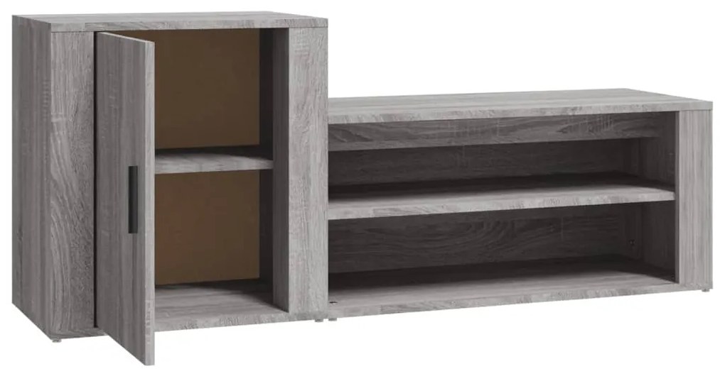 Sapateira 130x35x54 cm derivados de madeira cinzento sonoma