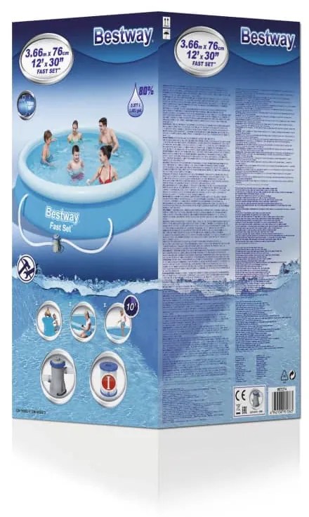 Bestway Conjunto de piscina Fast Set 366x76 cm 57274