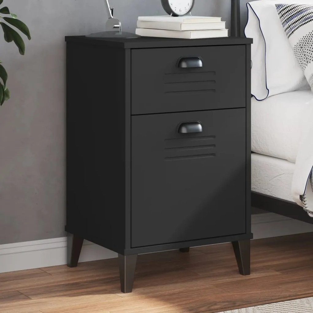 Mesa de cabeceira VIKEN derivados de madeira preto