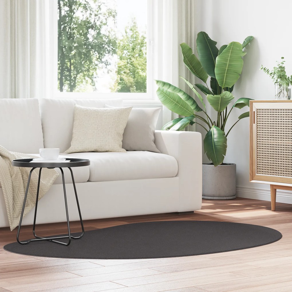 vidaXL Tapete de área Antracite 120x170 cm Antiderrapante