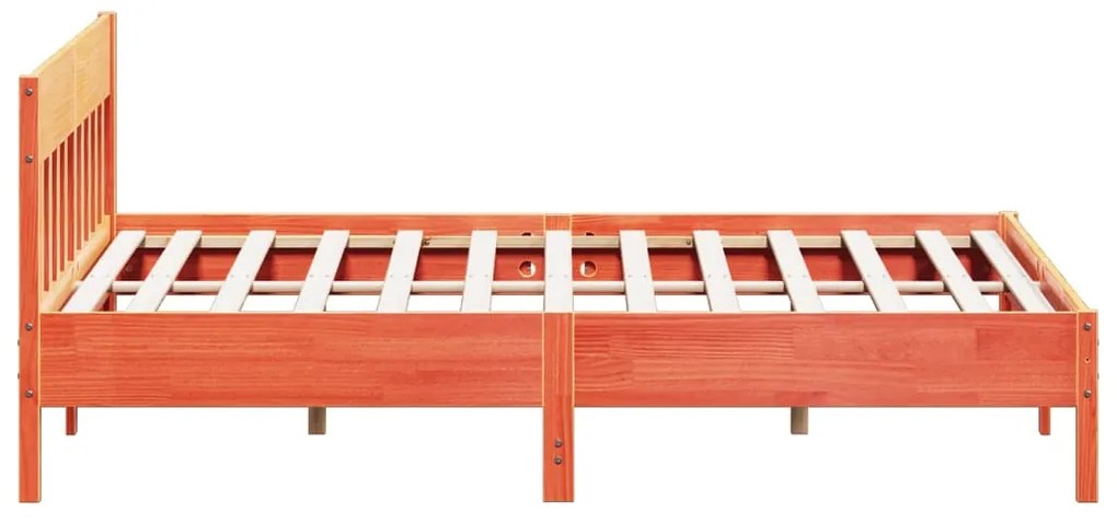 Cama sem colchão 180x200 cm pinho maciço castanho-mel