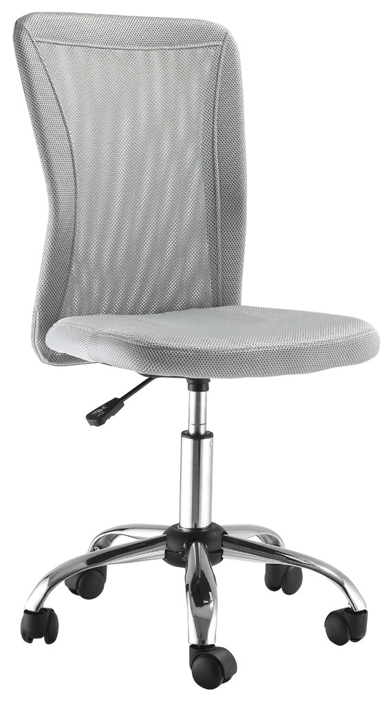 Vinsetto Cadeira de Escritório de Malha Giratória sem Apoio para os Braços com Altura Ajustável Carga 43x58x90-100 cm Cinza