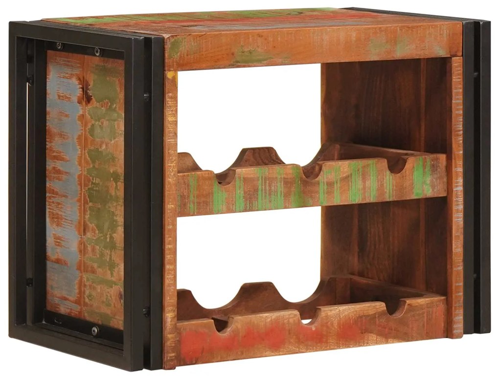 vidaXL Escorredor de Vinho 100 x 45 x 33 cm Madeira Recuperada Maciça