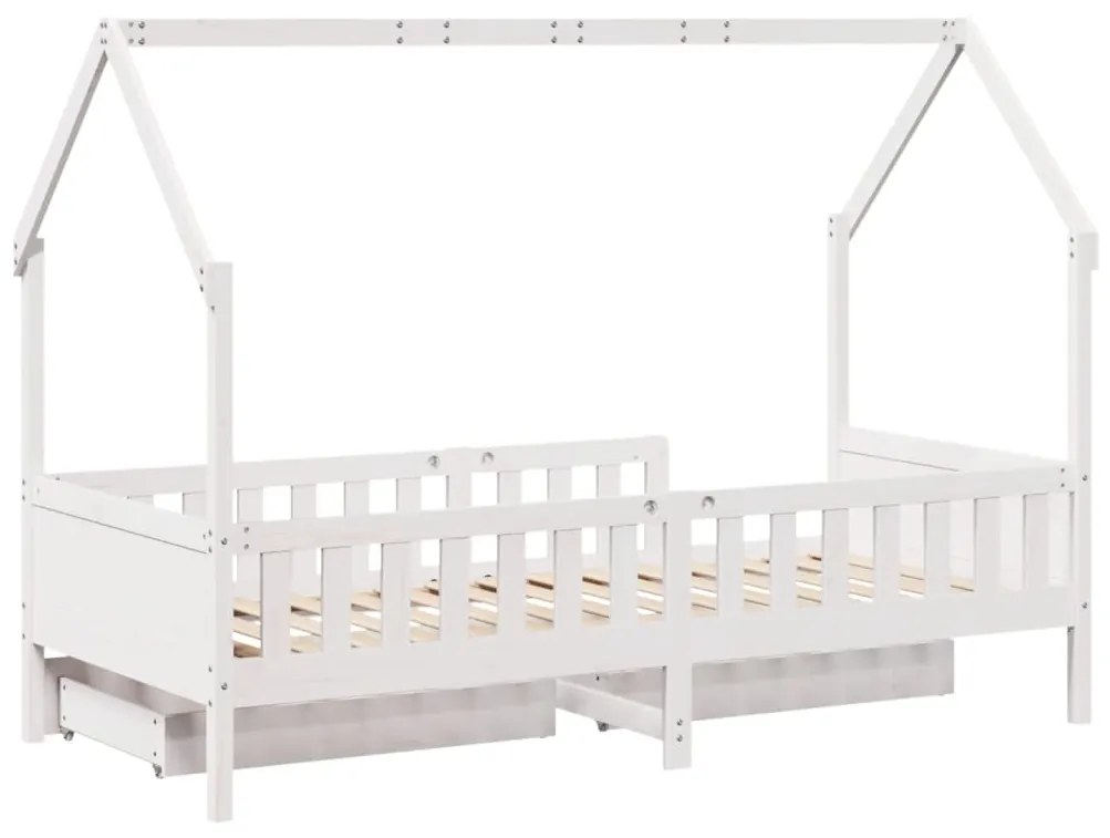 Estrutura de cama infantil c/ gavetas 80x200 cm pinho maciço