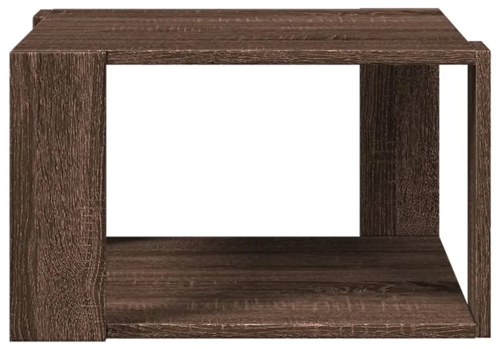 Mesa de centro 51,5x51,5x30 cm deriv. madeira carvalho castanho