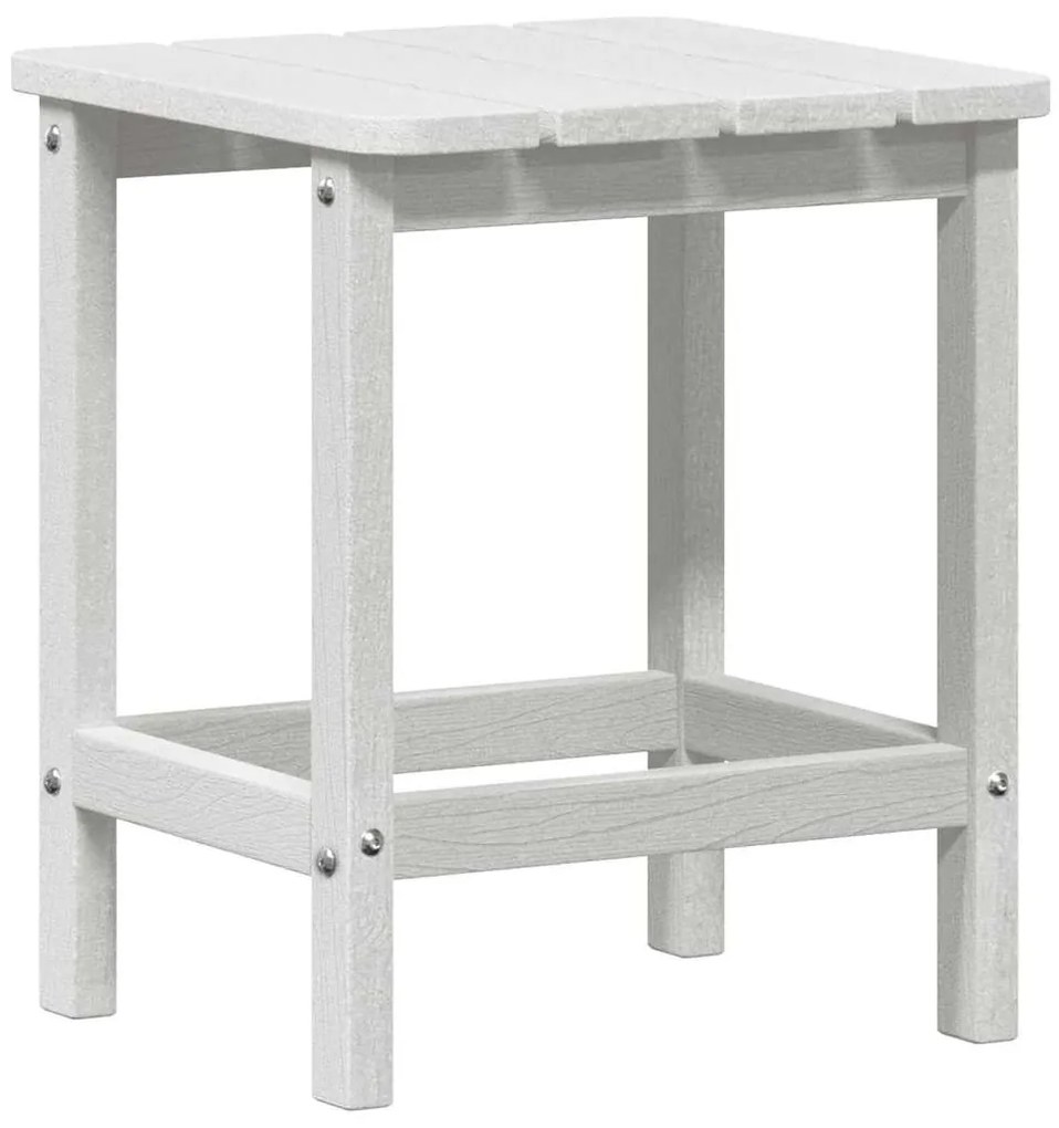 Conjunto de Lounge de Jardim com 3 Peças Branco HDPE