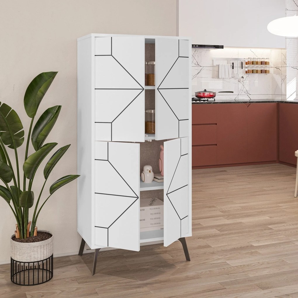 Armário Multiusos Dune – Branco – 62,6 cm x 136 cm x 35,6 cm