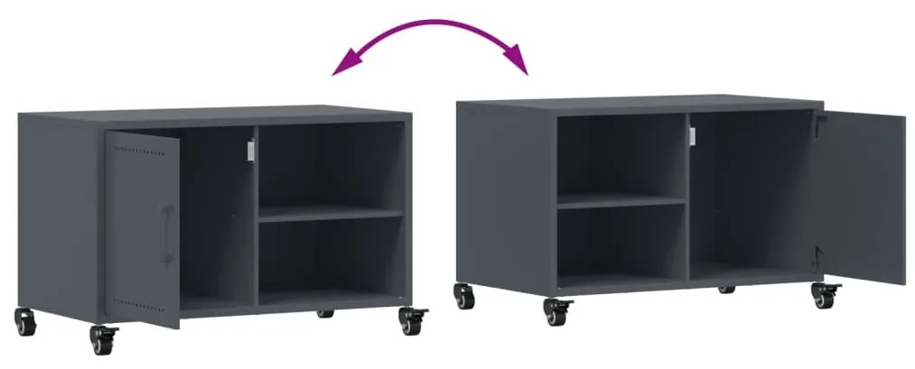Móvel de TV 68x39x43,5 cm aço antracite