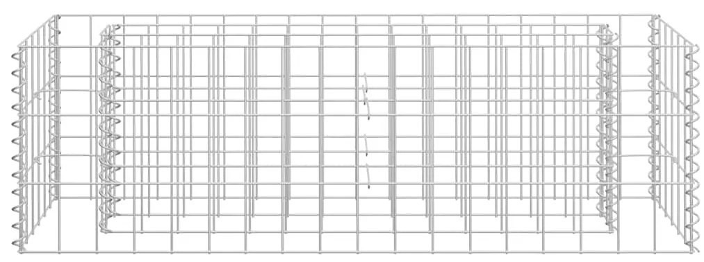 Canteiro elevado/cesto gabião 90x30x30 cm aço galvanizado