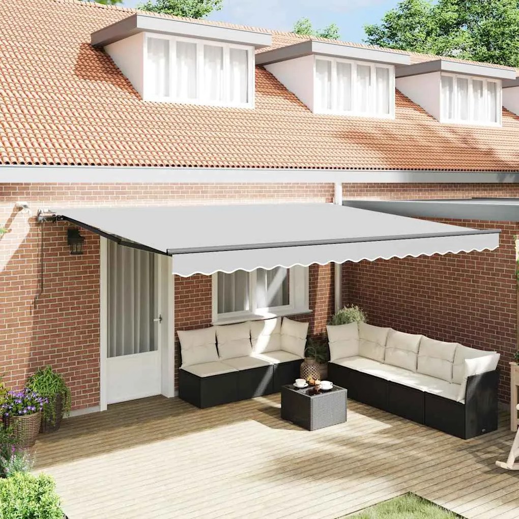 Toldo com Manual Antracite 4,5 × 3 m Metal