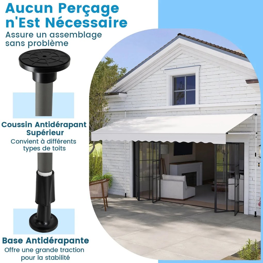 Toldo lateral retrátil para pátio com alça lateral, tela de privacidade para áreas externas, 300 x 160 cm, preto