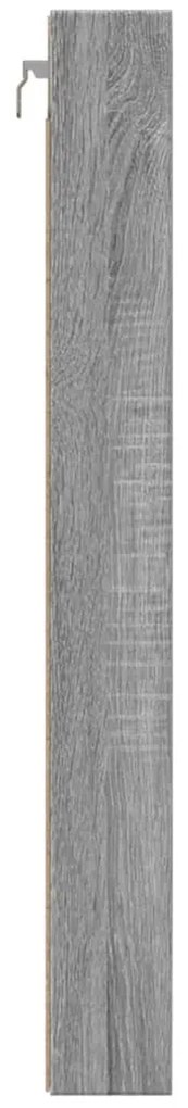 Armário vitrine 100x8,5x75 cm derivados de madeira cinza sonoma