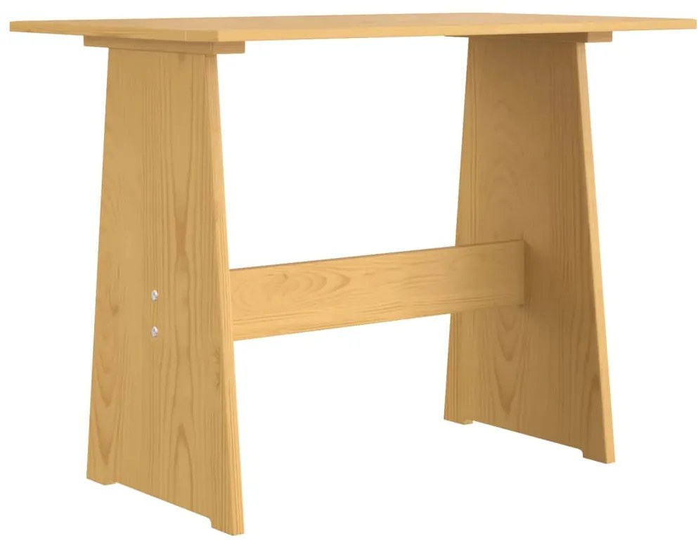 Mesa de jantar com banco REINE pinho maciço castanho mel