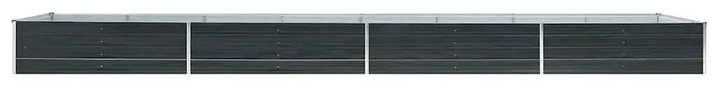 Canteiro elevado jardim aço galvanizado 600x80x45 cm antracite