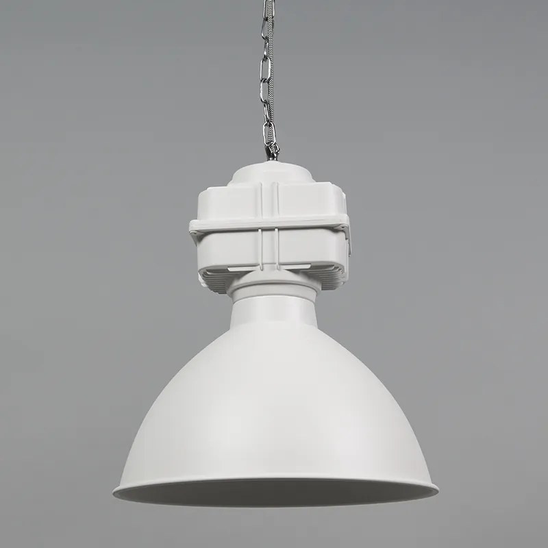 Conjunto de 2 Pendentes Industriais Pequenos Branco Fosco - Sicko Industrial