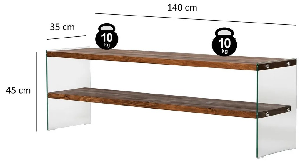 Móvel TV Aqua – Natural – 140 cm x 45 cm x 35 cm