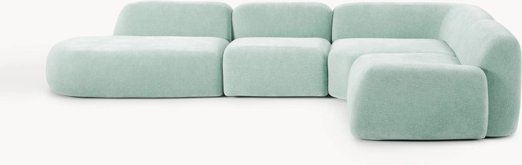 Sofá de canto modular XL com chaise longue Wolke