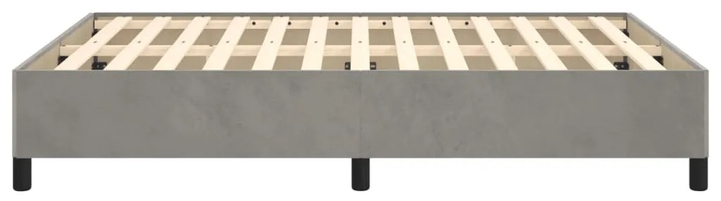 Estrutura de cama sem colchão 140x190 cm veludo cinzento-claro