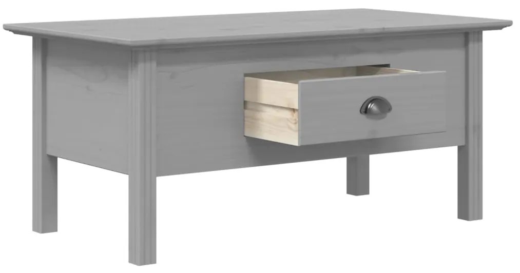 Mesa de centro BODO 100x55x46 cm madeira pinho maciça cinzento