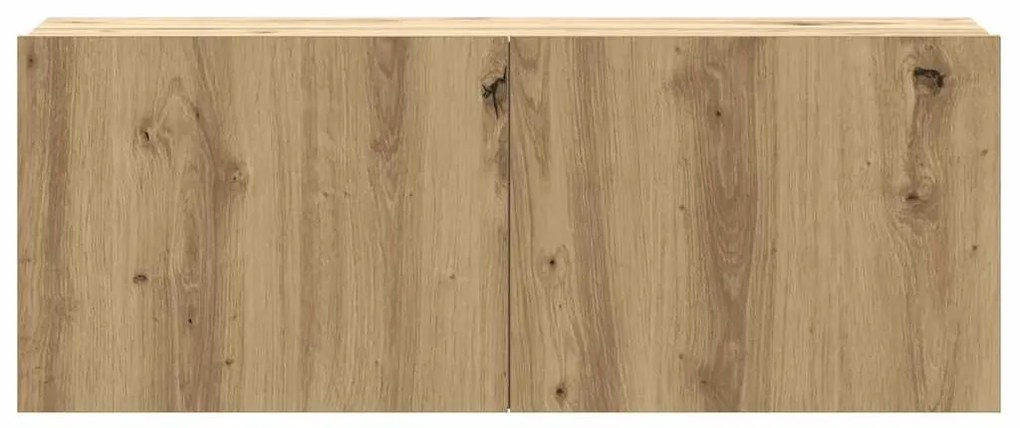 Conjunto de armário TV parede 8 pcs madeira carvalho artisiano
