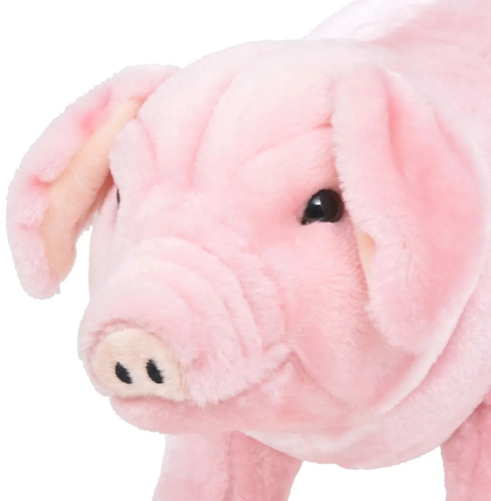 Brinquedo de montar porco peluche rosa XXL