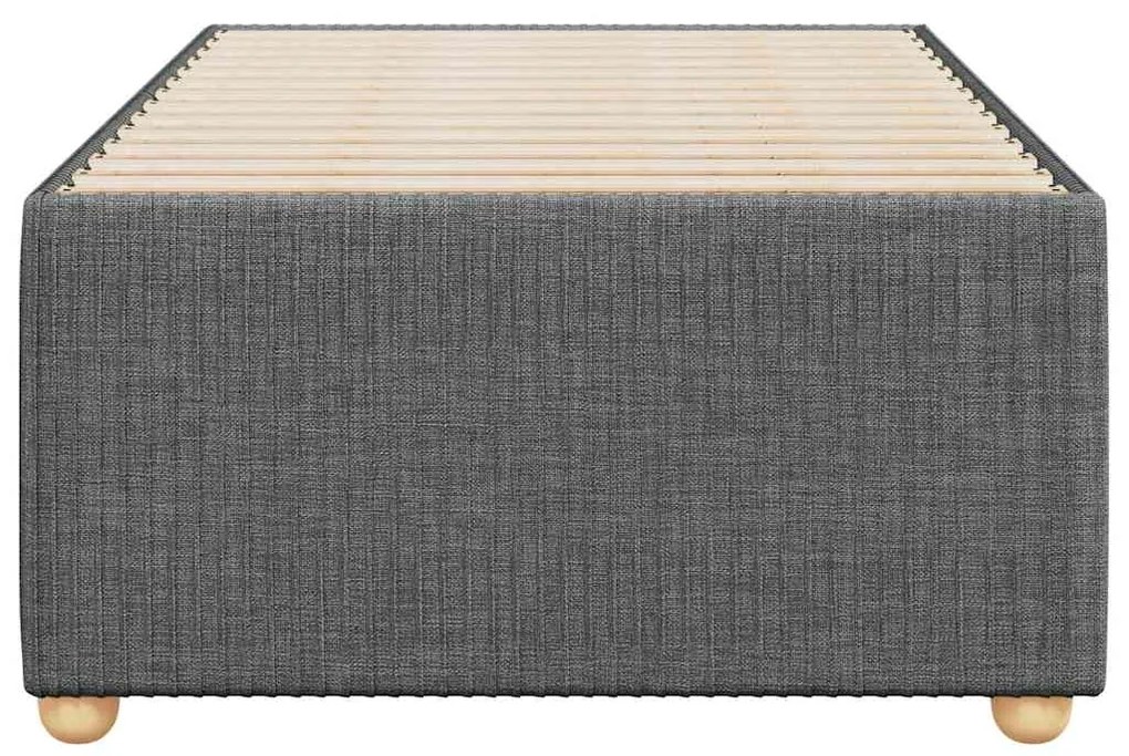 Estrutura de cama sem colchão 90x200 cm tecido cinzento-escuro