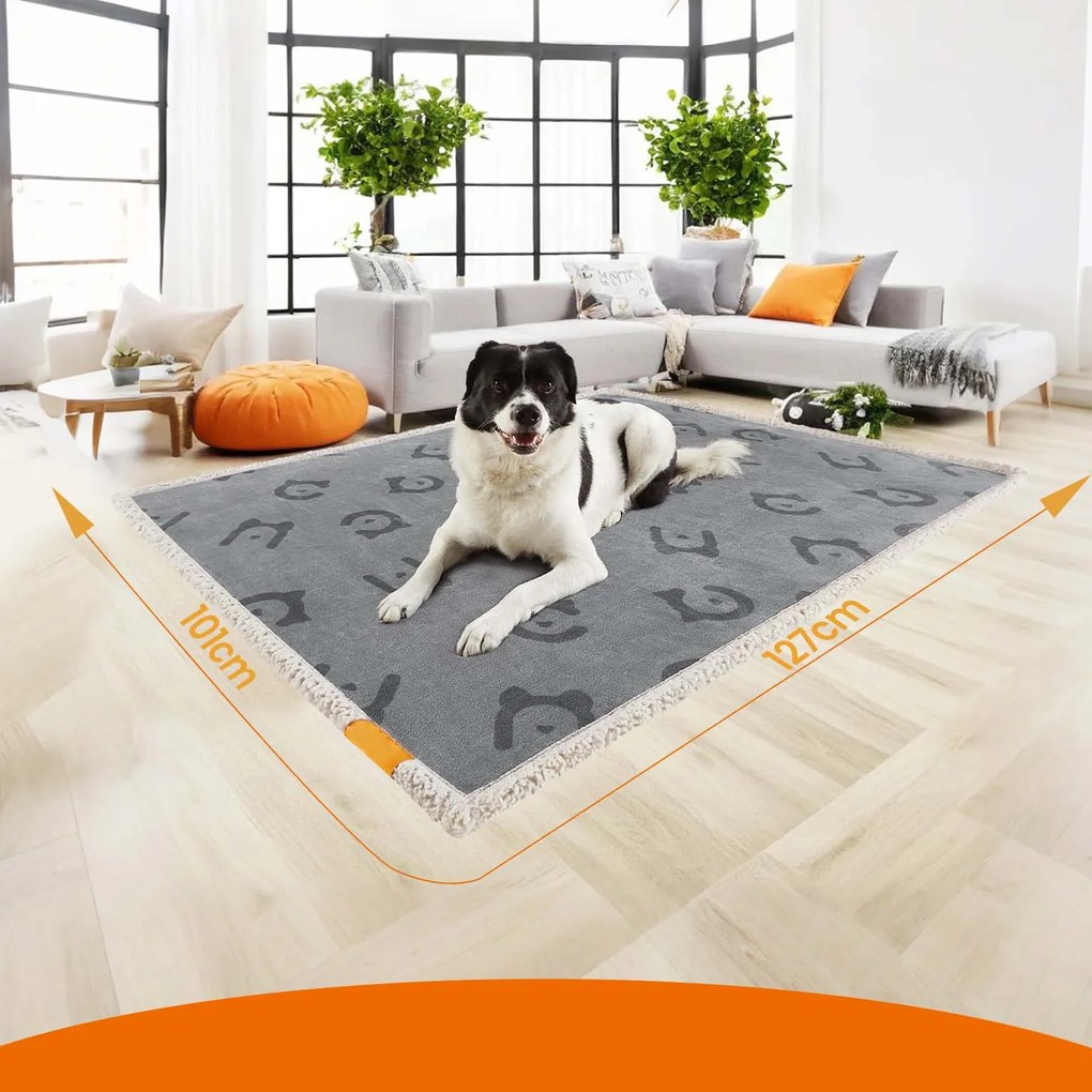 Manta impermeável para cães 127 x 101 cm cinzento