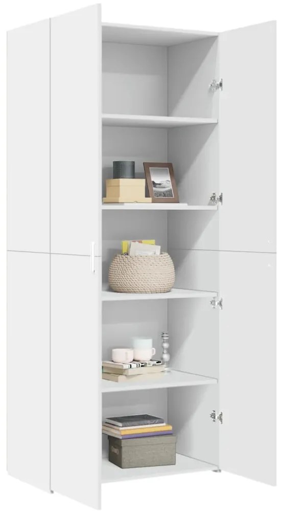 Armário alto 80x42,5x185 cm deriv. de madeira branco