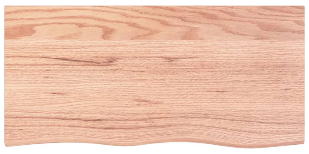 Tampo de mesa 100x50x(2-4) cm carvalho tratado castanho-claro